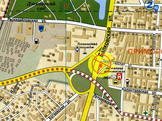 Схема рекламної площини за адресою Балковская Ленинградская А