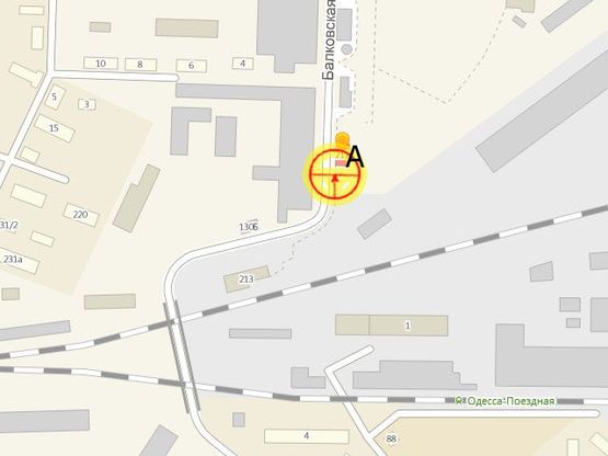 Схема рекламной плоскости по адресу Балковская ул. №211-б А