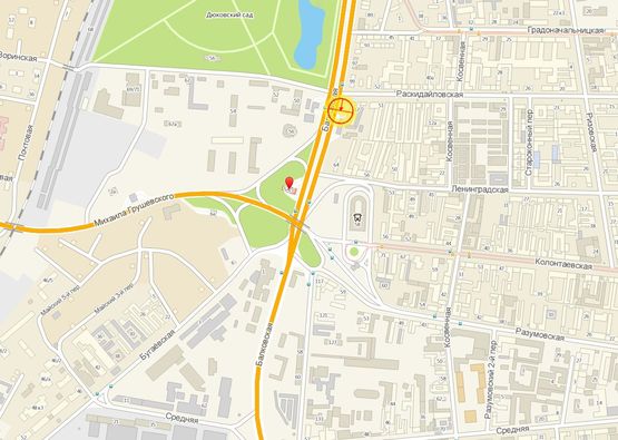 Схема рекламної площини за адресою Балковская ул. №54/3 левая В