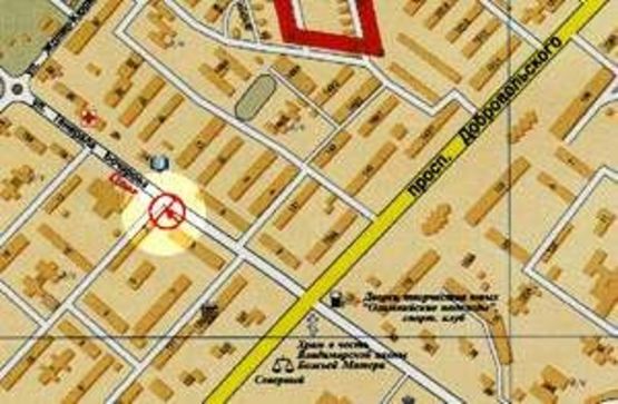 Схема рекламної площини за адресою Бочарова №19 В