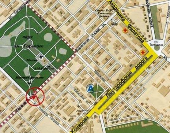 Схема рекламной плоскости по адресу Варненская №9 А