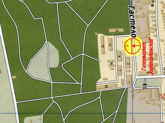 Схема рекламної площини за адресою Гастелло №50 В