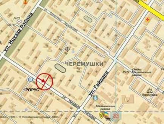 Схема рекламної площини за адресою Ген.Петрова №34 (Сельпо) А