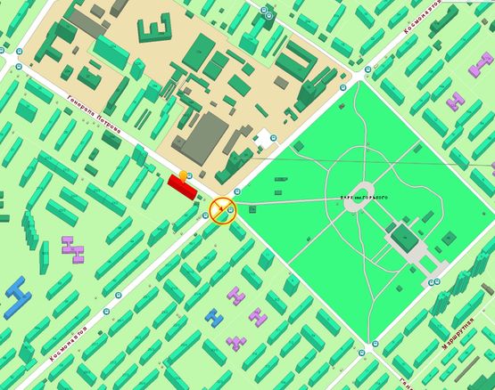 Схема рекламної площини за адресою Ген.Петрова Космонавтов №17 А