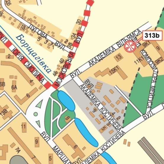 Схема рекламної площини за адресою Вильямса Ак. ул., 11 ("Royal Market", комплекс "Лавилиа"), в направ.Кольцевой дороги