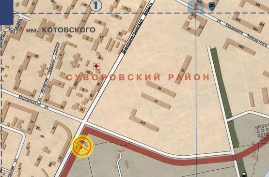 Схема рекламної площини за адресою Днепропетровская дорога Марсельская А