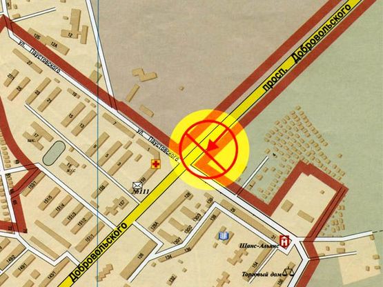 Схема рекламної площини за адресою Добровольского Паустовского В