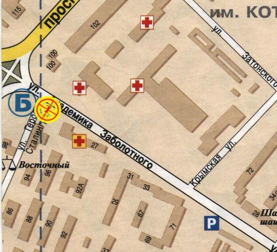 Схема рекламної площини за адресою Заболотного Героев Сталинграда В