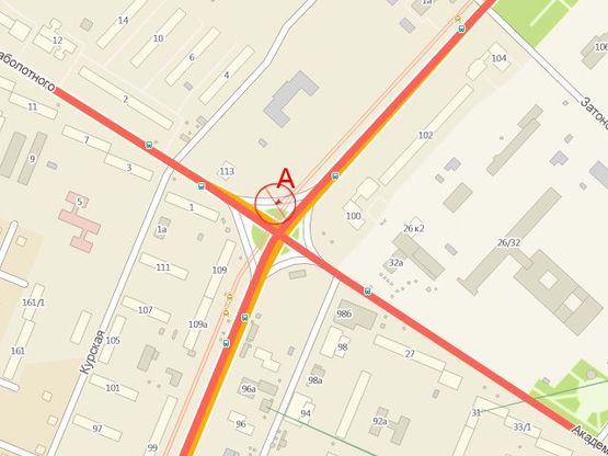 Схема рекламной плоскости по адресу Заболотного пр-т Добровольского А