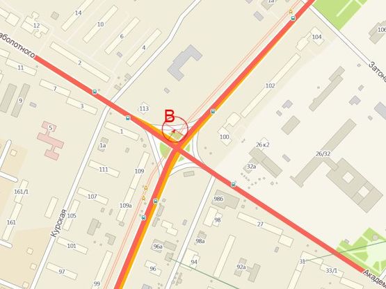 Схема рекламної площини за адресою Заболотного пр-т Добровольского В