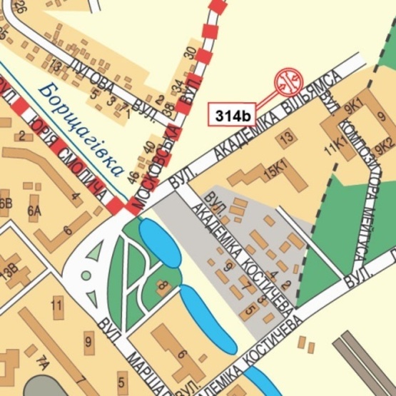 Схема рекламной плоскости по адресу Пражская ул., 10, (Макдональдс, ТЦ "Дарница"), в направ. Дарницкой площади