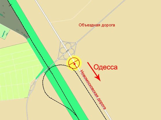 Схема рекламної площини за адресою Клеверный мост В