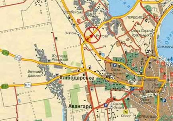 Схема рекламной плоскости по адресу Клеверный мост Усатово №1 А