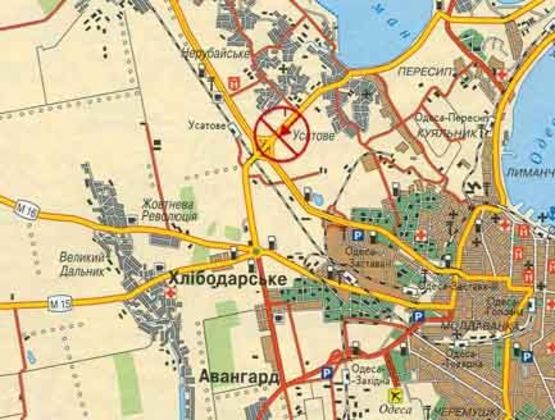 Схема рекламной плоскости по адресу Клеверный мост Усатово №1 В