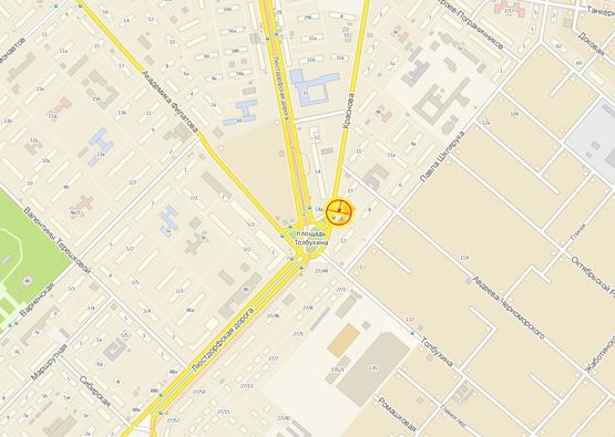 Схема рекламної площини за адресою Краснова №15 В