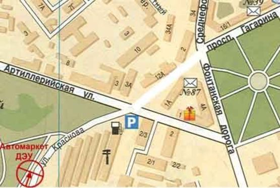 Схема рекламної площини за адресою Краснова №2а В