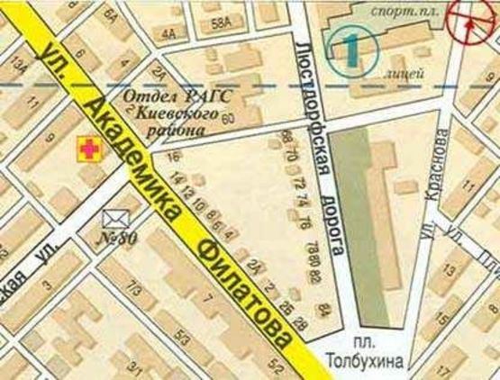 Схема рекламной плоскости по адресу Краснова №5 А