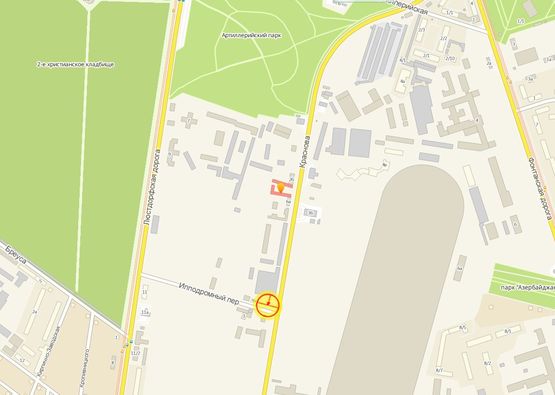 Схема рекламной плоскости по адресу Краснова угол Ипподромного переулка А