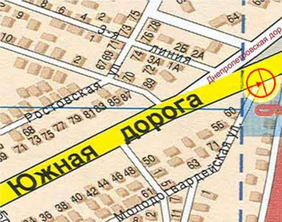 Схема рекламной плоскости по адресу Крыжановка №1 А