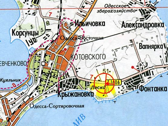 Схема рекламної площини за адресою Крыжановка Зеленый мыс В