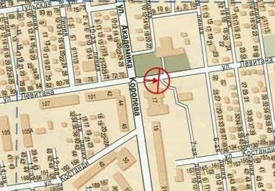 Схема рекламной плоскости по адресу Левитана угол Королева А