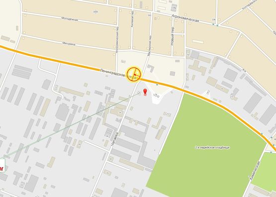 Схема рекламної площини за адресою Киевское шоссе №7 В