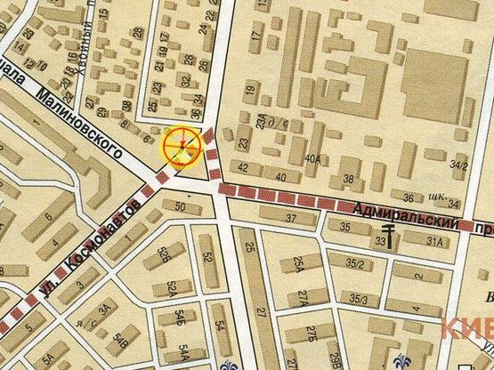 Схема рекламної площини за адресою Люстдорфская дорога №34 В