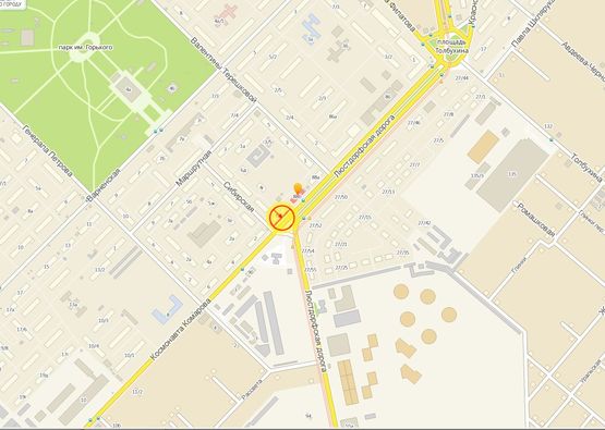 Схема рекламной плоскости по адресу Люстдорфская дорога №88-б Комарова А левая