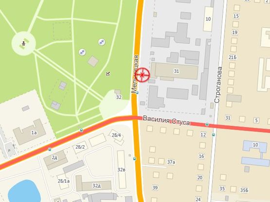 Схема рекламной плоскости по адресу Мельницкая ул. №31 А