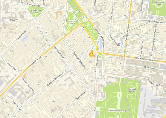 Схема рекламної площини за адресою Мечникова №106(напротив, стена №1) А