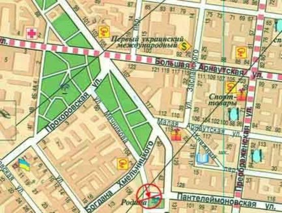 Схема рекламної площини за адресою Мечникова №116а А