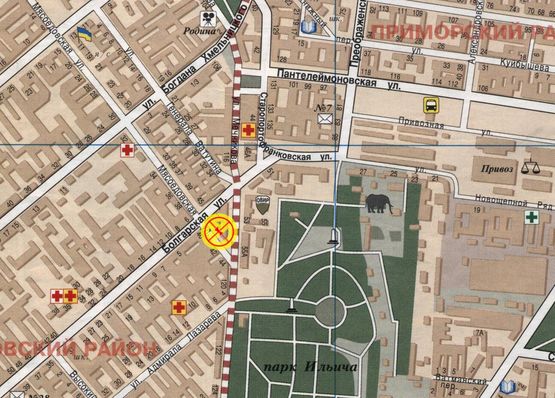 Схема рекламної площини за адресою Мясоедовская №40 Болгарская В