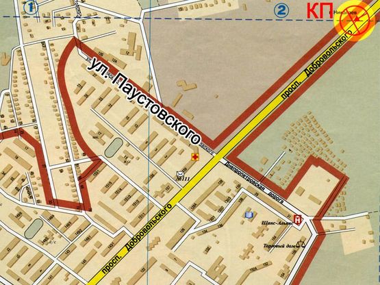 Схема рекламної площини за адресою Николаев Одесса въезд КП А