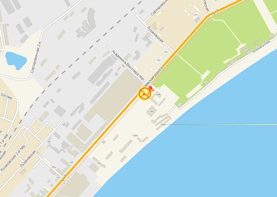 Схема рекламної площини за адресою Николаевская дорога №168 А