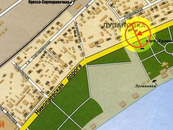 Схема рекламної площини за адресою Николаевская дорога Лузановка А