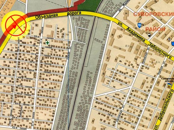 Схема рекламной плоскости по адресу Объездная дорога пос.Шевченко В