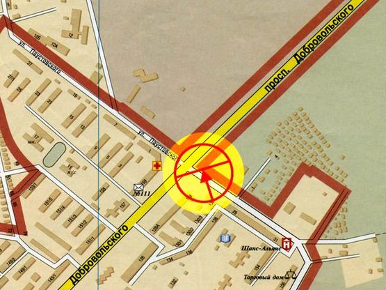 Схема рекламної площини за адресою Паустовского Добровольского А