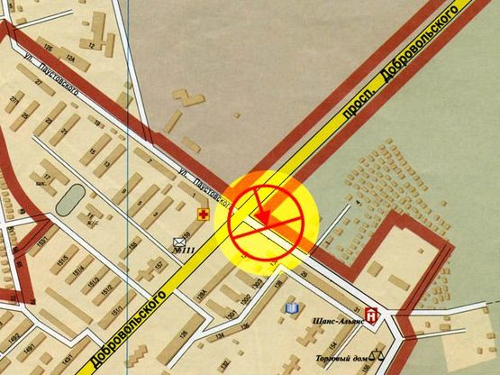 Схема рекламної площини за адресою Паустовского Добровольского В