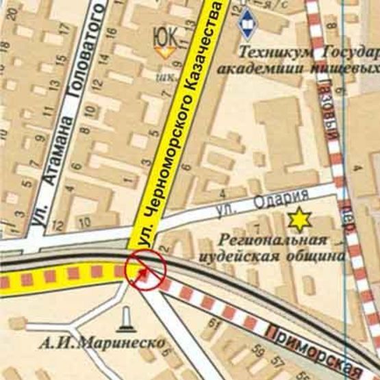 Схема рекламної площини за адресою Пересыпский мост 2 А