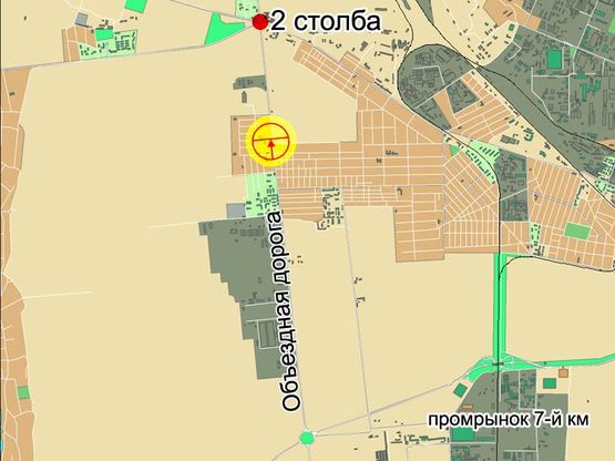 Схема рекламної площини за адресою пос. Авангард В