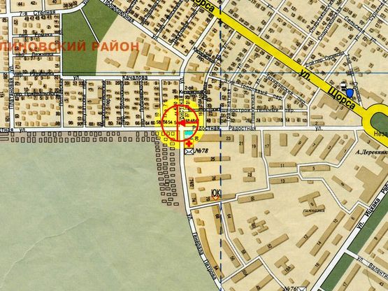 Схема рекламної площини за адресою Радостная Ген.Петрова А