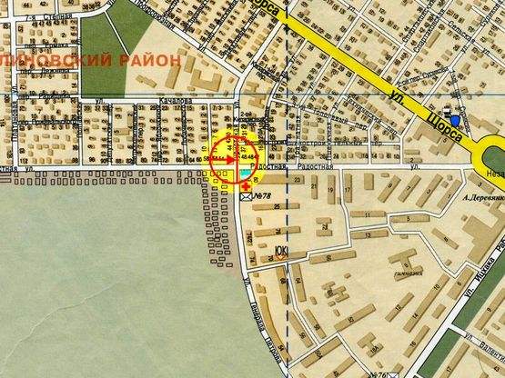 Схема рекламної площини за адресою Радостная Ген.Петрова В