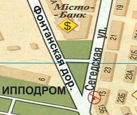 Схема рекламної площини за адресою Сегедская №15 А