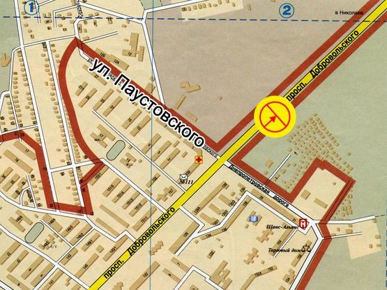 Схема рекламної площини за адресою Старокиевское шоссе 1 А