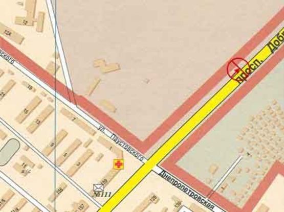 Схема рекламной плоскости по адресу Старокиевское шоссе 19-й км В