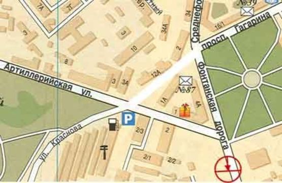 Схема рекламної площини за адресою Фонтанская дорога №3/5 А