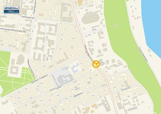 Схема рекламной плоскости по адресу Французский бульвар киностудия А3