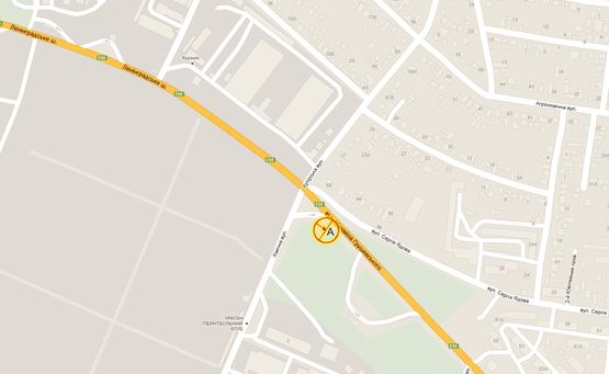 Схема рекламної площини за адресою Химическая ул. Грушевского А левая