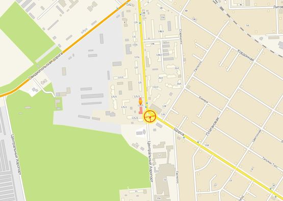 Схема рекламной плоскости по адресу Рихтера №125/1 А