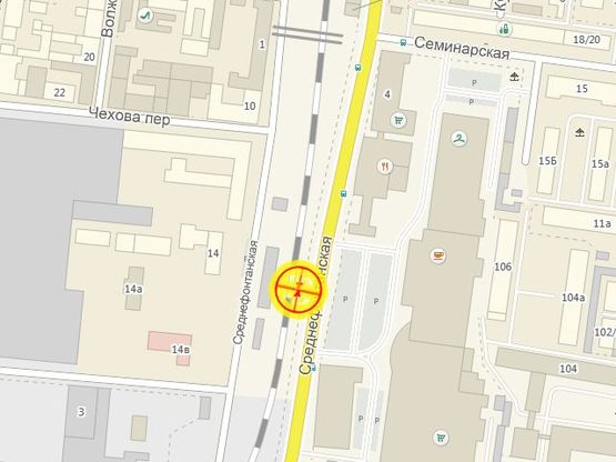 Схема рекламної площини за адресою Среднефонтанская ул. №1 напротив ТЦ А